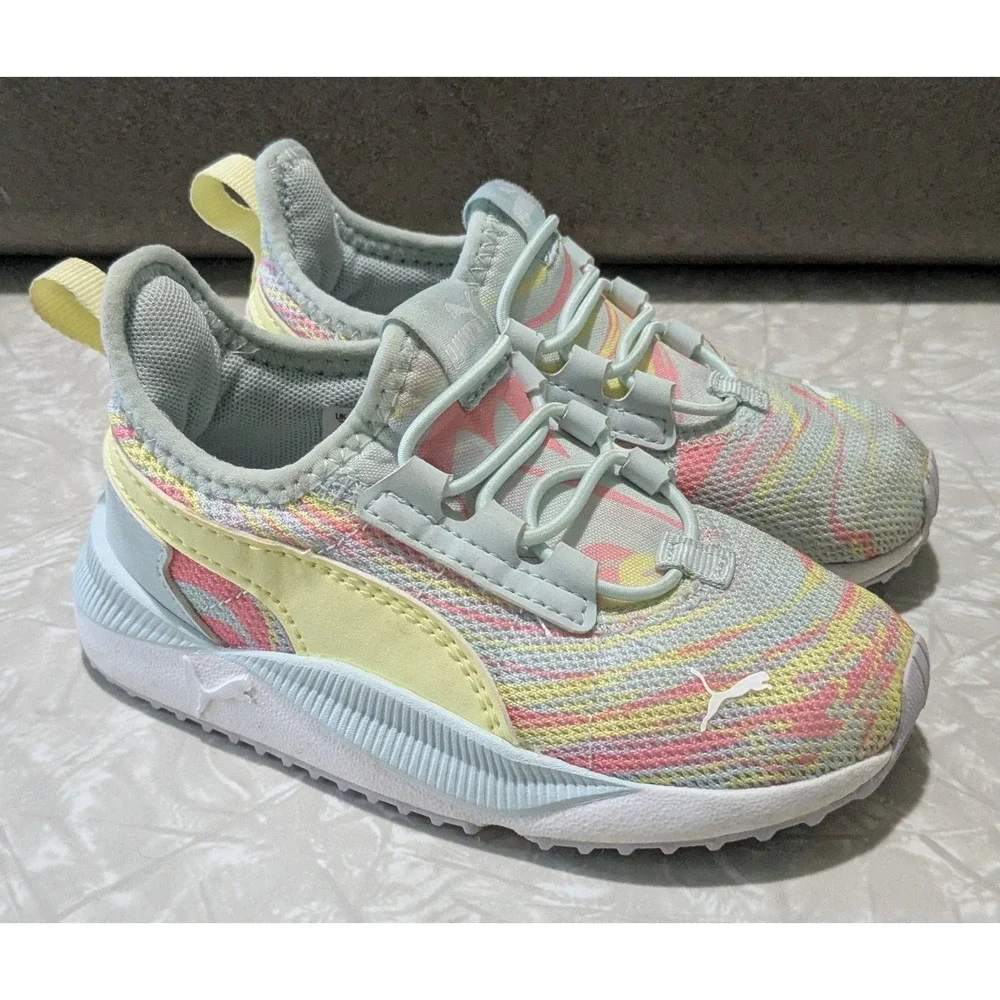 Puma Pacer Future Marble Toddler Sneakers Pastel Pink Yellow Blue 8C